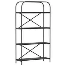 vidaXL Étagère Chêne noir 80 x 30 x 146 cm Bois d'ingénierie - Noir - Voir 2