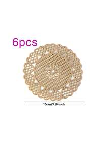 6/12个心形杯垫，适合婚礼餐桌装饰、派对杯垫、日常约会之夜杯垫，也是情人节、感恩节、复活节、母亲节的理想之选。 - 彩色 - 查看 10