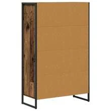 vidaXL Biblioteca madera antigua 68 x 30 x 108,5 cm madera de ingeniería - Marrón - Ver 8
