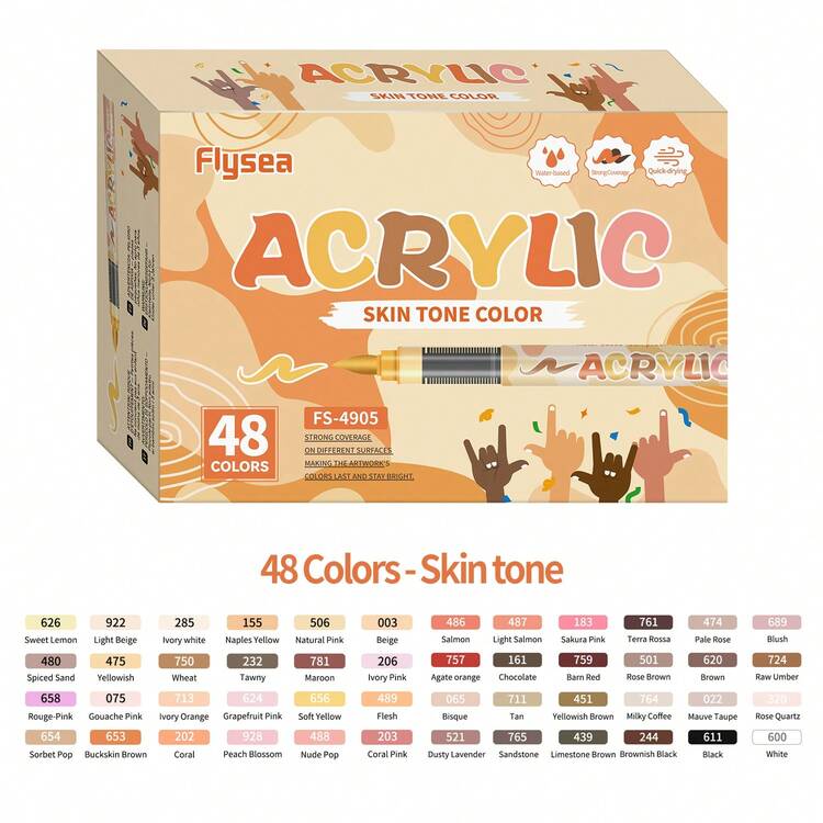 1支丙烯马克笔，智能控墨，12/24/36/48色套装，适用于绘画、涂鸦、涂色，专业绘图工具，节日礼物，返校必备 - 彩色 - 查看 13