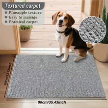 1pc Pineapple Design Doormat, Non-Slip Bottom, Machine Washable, Suitable For Bedroom, Entryway, Kitchen, Living Room, Balcony, Bathroom, Under Sink, Patio, And Other High-Traffic Areas, Soft, Absorbent, Easy To Clean, Decorative And Practical - Grey - View 5