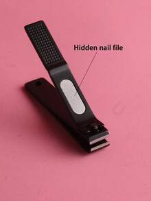 1pc Silver Handle Straight Nail, Suitable Trimming Fingernails And Toenails, Can Be Used At Home And Outdoor,Nail Supplies,Nail Tools,Nail Art Tools,Back To School,Nails,Nail Tools Press On Nails,Manicure Pedicure Tools - 黑色 - 查看 6