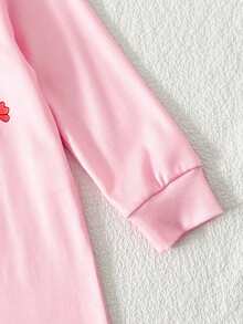 2 pcs Set Piyama Bayi Perempuan Lucu & Simpel, Romper Kancing Depan Motif Hewan Capybara, Bahan Lembut Cocok untuk Musim Semi, Gugur, dan Dingin - MultiWarna - View 9