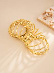 1条波西米亚几何多层缠绕式CCB立方体串珠女士时尚手链，优雅百搭，适合派对、日常休闲、情侣约会、女性节日生日等场合，是理想的珠宝礼物之选。 - 手鍊 - 查看 6