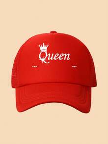 1pc Customized "Queen" Text Children's Truck Mesh Cap, Fashionable Versatile Baseball Hat, Suitable As A Gift, Suitable For Girls' Daily Use - Multicolor - View 11