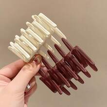 2pcs Women's Minimalist Criss-Cross Hair Clips, Elegant Gift Idea For Valentine's Day - Multicolor - View 9