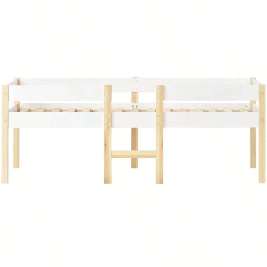 Bed Frames - White+Solid Wood+90cm*190cm - View 1