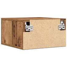 vidaXL Cómoda de cabecera 2 unidades madera antigua 35 x 35 x 20 cm - Marrón - Ver 8