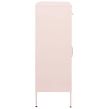 vidaXL Armoire de rangement Rose 80x35x101,5 cm Acier - Rose bonbon - Voir 4