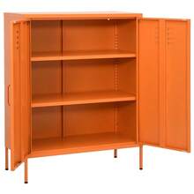 vidaXL Aufbewahrungsschrank Orange 80x35x101,5 cm Stahl - Orange - Übersicht 2