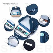 SPAHER Handgepäck 40x30x20 Ultraleicht Reiserucksack 25L Wasserabweisender Reisetasche für  Unter dem Sitz Kleiner Cityrucksack College Weekender Rucksack Herren Damen - Lila - Übersicht 4