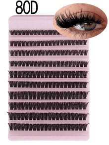 100pcs D-Curl Fluffy False Eyelashes, 8-16mm Length, Delicate & Lightweight, Create Natural & Voluminous DIY Lash Look, Easy Salon-Level Lash Experience At Home - D - View 11
