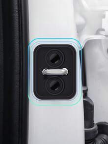 Silicone Car Door Lock Cover – Triple-Layer Shock Absorption Pad, Noise Reduction & Dustproof Protection For Door Latch, Anti-Rust Guard With Soft Silicone, Easy Install For All Vehicles,Door Shock-Absorbing Buffer Sleeve, Door Lock Tongue Protective Sleeve - Door Lock Protective Cover - View 3