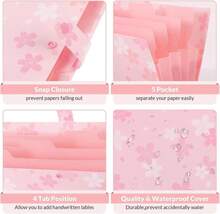 SKYDUE Pink Expanding File Folder With 5 Pockets, Cute Accordion File Organizer, Portable Receipt Paper Documents Organizer, Letter Size Filing Folder School Office Supplies - MàuF - Xem 3