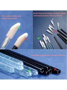 100/50/10PCS Disposable Lipsticks, Lipstick Brushes, Lip Gloss Sticks, Lint-Free Makeup Brushes, Lipstick And Lip Gloss Applicators, Makeup Tools. They Can Be Used To Apply Lipstick/Lip Gloss/Nail Polish/Concealer/Eye Makeup - Multicolor - View 4