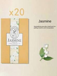 20pcs Bedroom Wardrobe Bookshelf Air Freshener Sachets, Assorted Floral Scents, Hanging Wardrobe Deodorizer, Moth Repellent, Fragrance Bags, Holiday Gift, Suitable For Dorm & Home