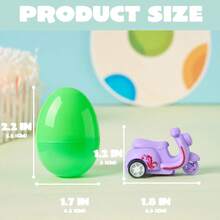 Syncfun 200 Pcs Prefilled Easter Eggs With Toys Plus Stickers, Easter Eggs Filled With Assorted Toys For Easter Eggs Hunt, Easter Basket Stuffers Fillers, Easter Party Favor - 彩色 - 查看 7