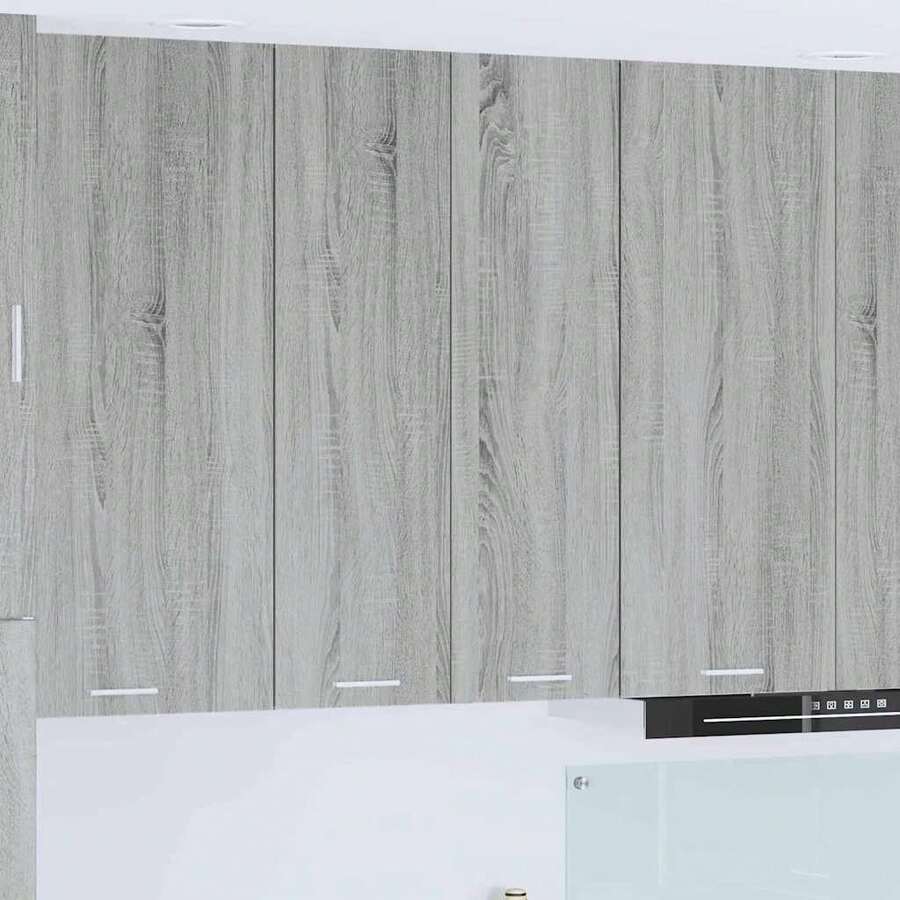vidaXL Armario suspendido con almacenamiento gris Sonoma 60 x 31 x 100 cm - Gris - Ver 1