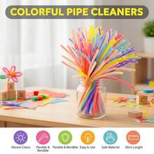 毛根清洁条，350/700 根混合毛根清洁条套装，毛根清洁条工艺品，7 色毛根条，彩色毛根条，彩色毛根清洁条，毛根清洁条工艺品材料，粗毛根清洁条工艺品材料，毛根清洁条套装，彩色毛根清洁条工艺品，毛根清洁条工艺品材料，毛根清洁条用于 DIY 工艺品装饰创意学校项目 - 彩色 - 查看 7