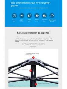 Carpa de Campamento Oxford con Revestimiento Plateado, Bloquea 99% UV, Protección Solar para Playa y Camping - Azul - Ver 3