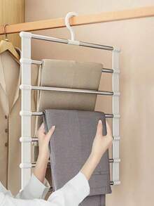 2件装多层多功能裤架 - 节省空间可折叠设计，适合有效整理衣橱，塑料多层裤架，适用于牛仔裤、打底裤和休闲裤，家用裤架，无缝防滑收纳，易于组装，是节日准备和换季衣橱管理的理想之选；非常适合情人节、母亲节和正式场合。 - 彩色 - 查看 4