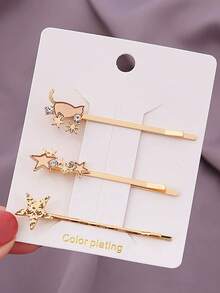 6PCS Girl Hair Accessories Cute Hair Clips, Star/Moon Hairpin, Starry Hairpin, Sweet Girl's Bang Clip, Moon And Star Clip, One-Word Clip, Hair Clip, Girls Hair Accessories, Headwear,Best Gift - Multicolor - View 7