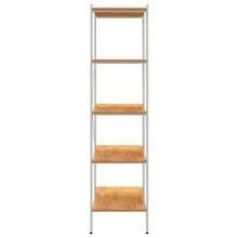 vidaXL 5-stufiges Regal, Weiß und Eiche, 80 x 40 x 163 cm - Weiss - Übersicht 4