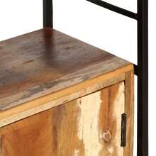 vidaXL Bibliothèque 4 niveaux 80x30x180 cm Bois solide de récupération - Tabac - Voir 8