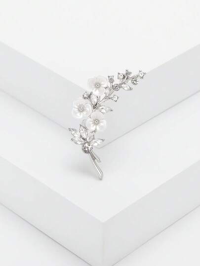 Rhinestone Plum Blossom Brooches - Luxury Plant Pins For Women Unisex Casual Party Jewelry Accessories / Friends Gifts Badges Decoration