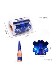 1 Roll (100pcs) / 2 Rolls (200pcs) Nail Extension Paper Support Template, UV Gel Nail Extension Sticker, Nail Art Tool Guide Template - Multicolor - View 6