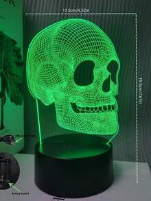 3D Skull LED Night Light - USB Powered, Suitable For Bedroom, Study, Gaming Party Decor, Gift - 夜燈 - 查看 4