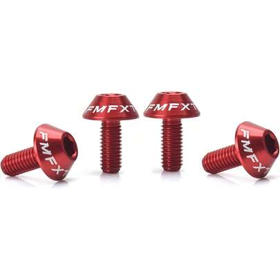 4Pcs/Set Colorful Aluminum Alloy M5x12mm Hex Socket Tapping Screw Bolts For Bike Water Bottle Cage Holder Mountain Bike Durable Bicycle Accessories