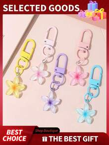 Cute Flower Keychain, Transparent Colorful Daisy Keychain, Women's Accessory, Earphone Case Colorful Transparent Resin Floral Cute Keychain Accessory, Car Key Chain Pendant Flower Wallet Hanging Decoration Bag Charm (Suijiyans), Suitable For Handbag - Multicolor - View 3