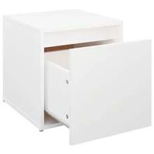 VidaXL Tiroir boîte Blanc 40,5x40x40 cm Bois d'ingénierie - Blanc - Voir 6