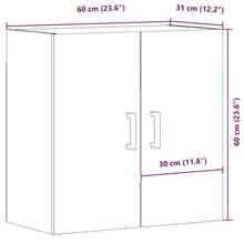 vidaXL Armario de pared chêne artesanal 60x31x60 cm ingeniería de madera - Marrón - Ver 10