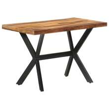 vidaXL Table de salle à manger 120x60x75 cm Bois avec finition miel - Tabac - Voir 10