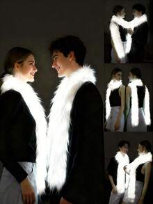 多功能LED发光围巾 - 夜间派对服装道具、情人节/复活节装饰、学校文化节及家居装饰配件