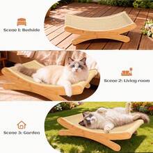 Sisal Cat Scratching Sofa With Integrated Toy Mat | Durable, Suitable For Cat Claws, Made Of Sisal Rope - L - View 5