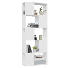 vidaXL Bibliothèque Séparateur de pièce Blanc 60x24x155 cm - Blanc - Voir 4