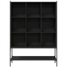 vidaXL Bibliothèque negro 102x30x141,5 cm madera ingeniería - Negro - Ver 5