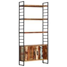 vidaXL Bibliothèque 4 niveaux 80x30x180 cm Bois solide de récupération - Tabac - Voir 11