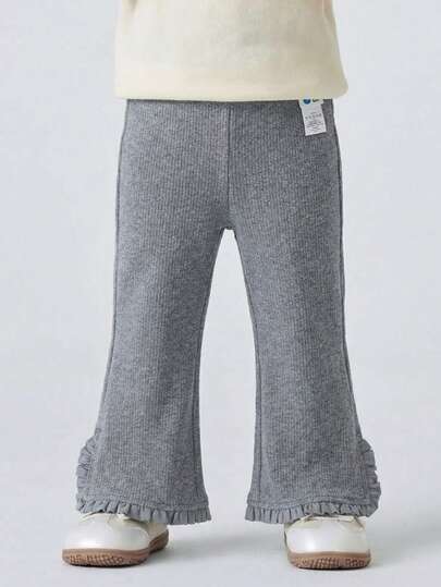 mini bala Girls' Elastic Leggings, Soft, Sweet And Comfortable, Flared Leg Style, Spring 2026 Collection