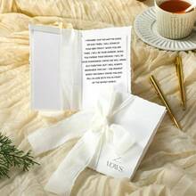 2 Set Wedding Vow Cards With Ribbon And Pens His And Hers Vow Books Paper Notebook Wedding Keepsake Essentials Elegant Bridal Shower Ceremony Tradition - Classic - View 5