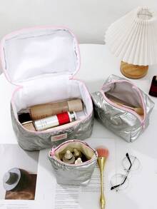 This Adorable Pink 3D Ribbon Or Heart-Shaped Storage Basket Is The Perfect Choice For Christmas And Holiday Decor. It Is Designed To Reduce Desktop Clutter And Is Waterproof, Making It Great For Storing Cosmetics, Organizing Makeup Brushes And Skincare Products, While Also Serving As A Beautiful Desktop Decoration. Additionally, It Can Be Used As A Cosmetic Organizer, Plastic Basket, Toy Basket, Home Decor, And Room Or Bedroom Decor, Making It An Excellent Gift For Friends And Family. - Multicolor - View 3