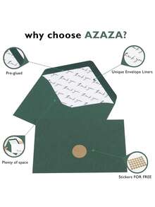 12/24pcs Thank You Cards With Envelopes, Green Envelopes And Gold Stickers, Simple Thank You Cards Bulk With Envelopes, Suitable For Weddings, Baby Showers, Graduations - Multicolor - View 4