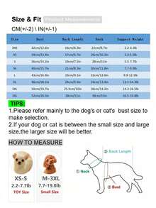 1pc Multi-Color Striped Pet Vest, Suitable For Cats And Dogs - Pink - View 2