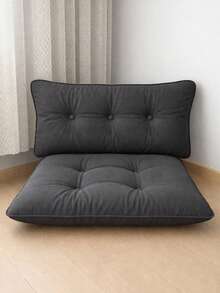 Premium Oversized Floor Pillow With Back Support - Indoor & Outdoor Versatile Seating - Soft Touch - Dark Grey - View 6