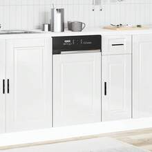 vidaXL Panneau de lave-vaisselle Porto blanc brillant 45x1,5x67 cm - Blanc - Voir 3
