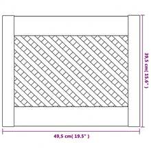 vidaXL Portes d'armoires en treillis 2 pcs 49,5x39,5 cm broche solide - Tabac - Voir 6