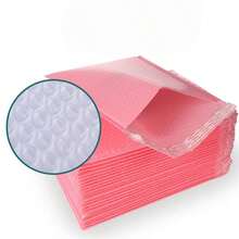 10pcs Matte Co-Extrusion Film Bubble Envelopes, Thickened Waterproof Shock-Proof Clothing Express Packaging Foam Bags, Envelope Bubble Bags, Express Bubble Mailers, Bubble Cushion Bags, Express Packaging Bags, Foam Envelopes, Gift Packaging Bags - Pink - View 4